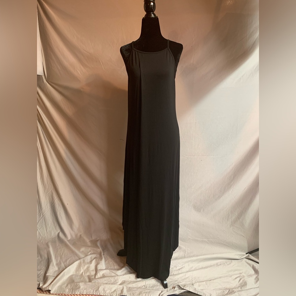 Black Curved Hem Cami Dress - Picture 8 of 8